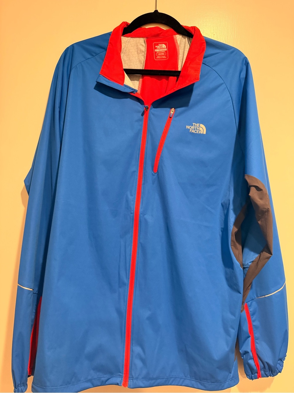 The North Face Blue Jacket with Red Trim